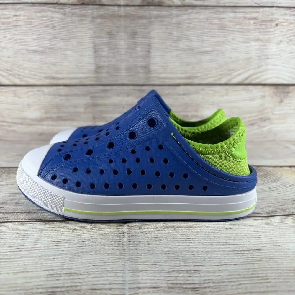 Skechers Guzman Foamies Steps Aqua Surge Kids Shoes Size 10 US Blue/ Green